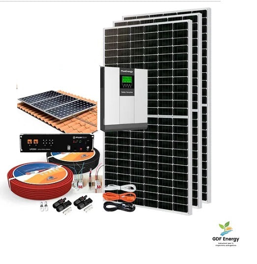 3kW impianto fotovoltaico Voltronic 24v + accumulo Pylontech 2,8 Kwh