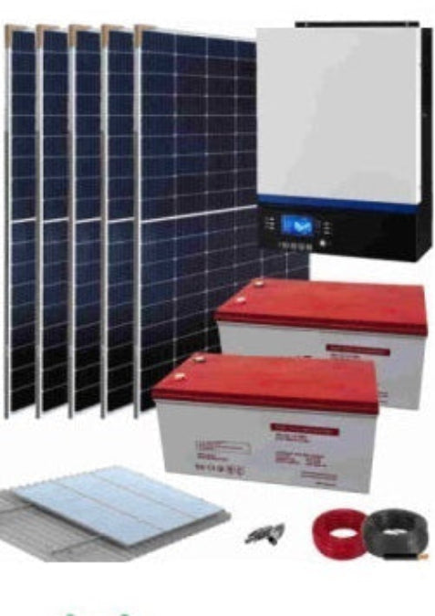 Kit fotovoltaico Voltronic 3kW con accumulo 3000kWh Gel